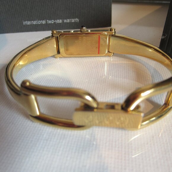 Vintage, Gucci 1500L, Ladies Watch, 18K GF, Bangle, Circa 2000, Swiss - Picture 6 of 13